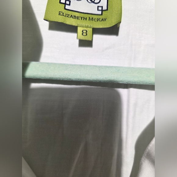 Elizabeth McKay EUC Elegant White Ruffle Blouse Size 8 PTP 19 Length 23 - Picture 4 of 5